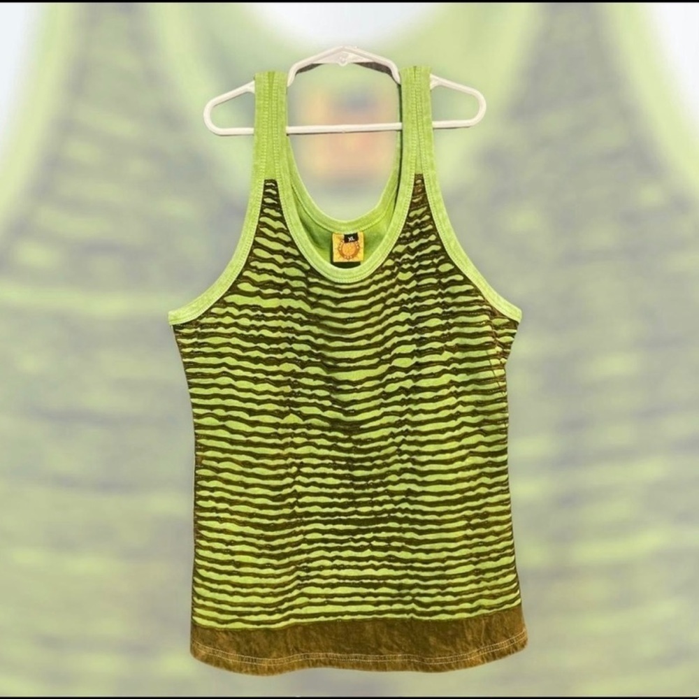 Woman's Olive Green and Brown tank top size XL